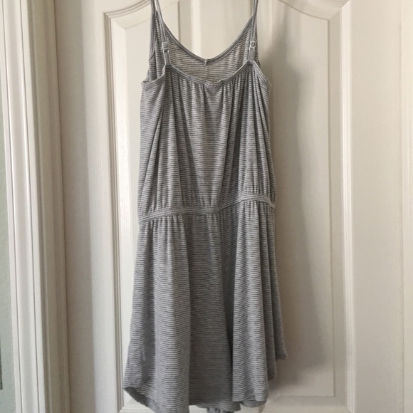 Gray and white striped romper - Picture 4 of 4